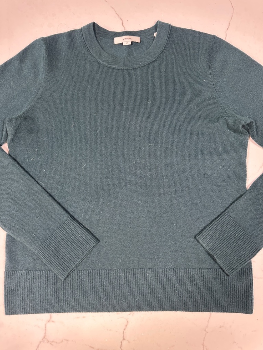 Vince Cashmere Teal Crewneck Sweater